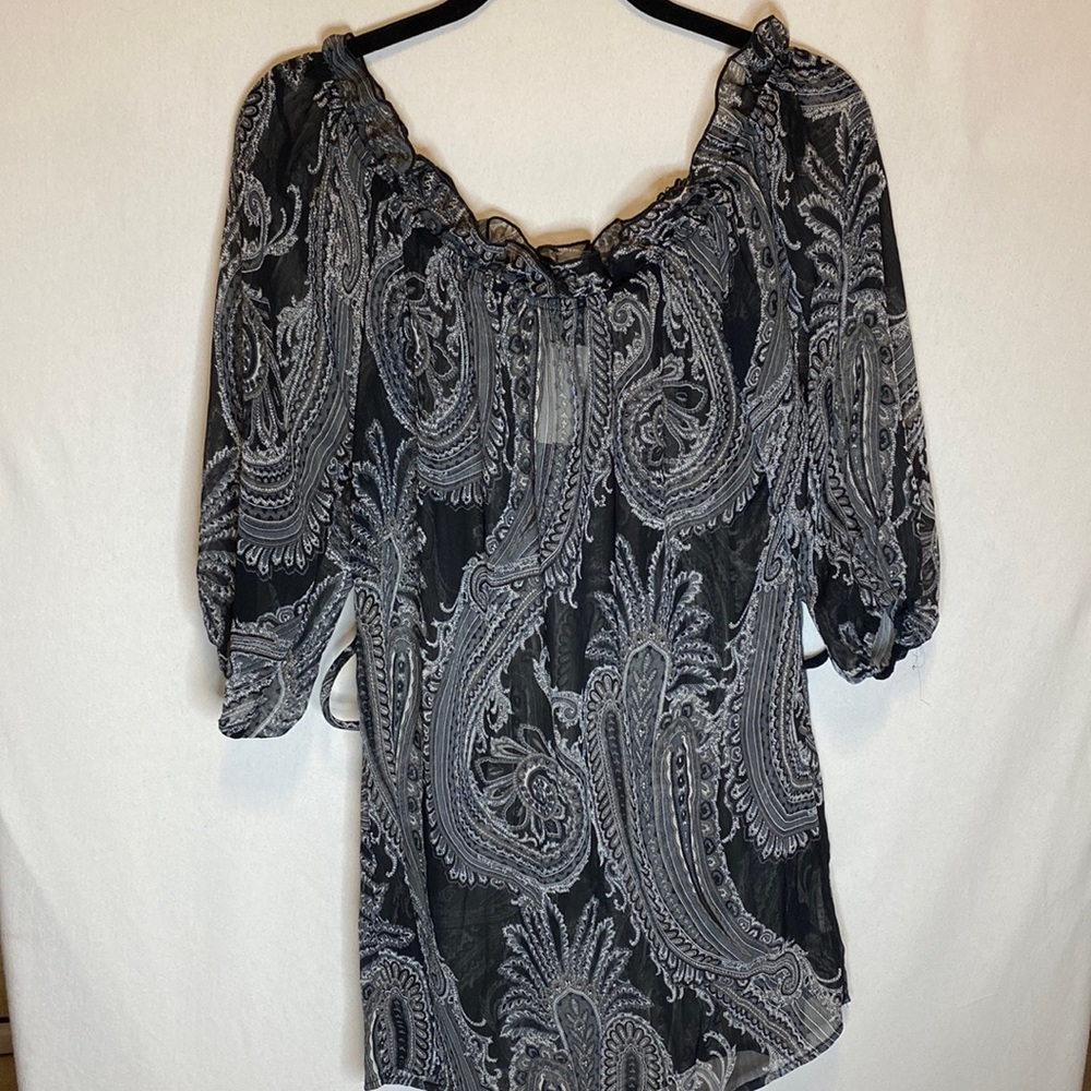 Blue Sketch sheer top size S NWT!